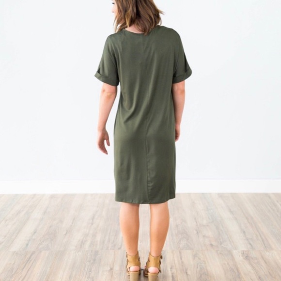 Olive dress - Picture 3 of 3